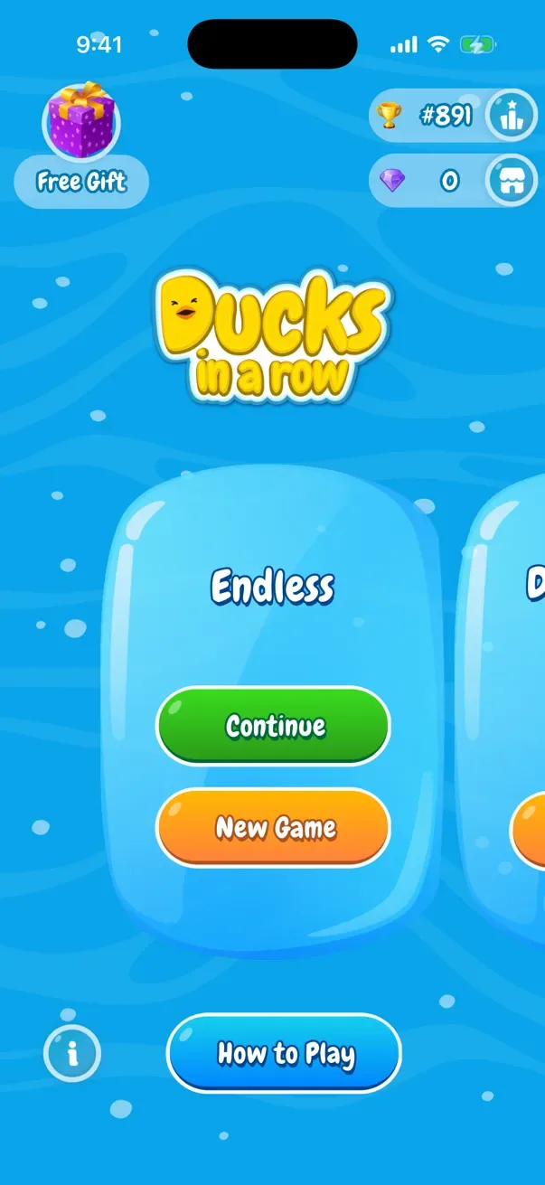 Ducks in a Row mode picker on Endless
